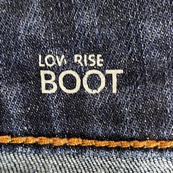 Lane Bryant Low Rise Boot Cut Distressed Patch Denim Jeans 22 Short - Picture 8 of 14